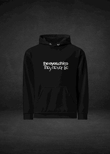 The Eyes Chico | Siyah Kapüşonlu Baskılı Sweatshirt - Görsel 3