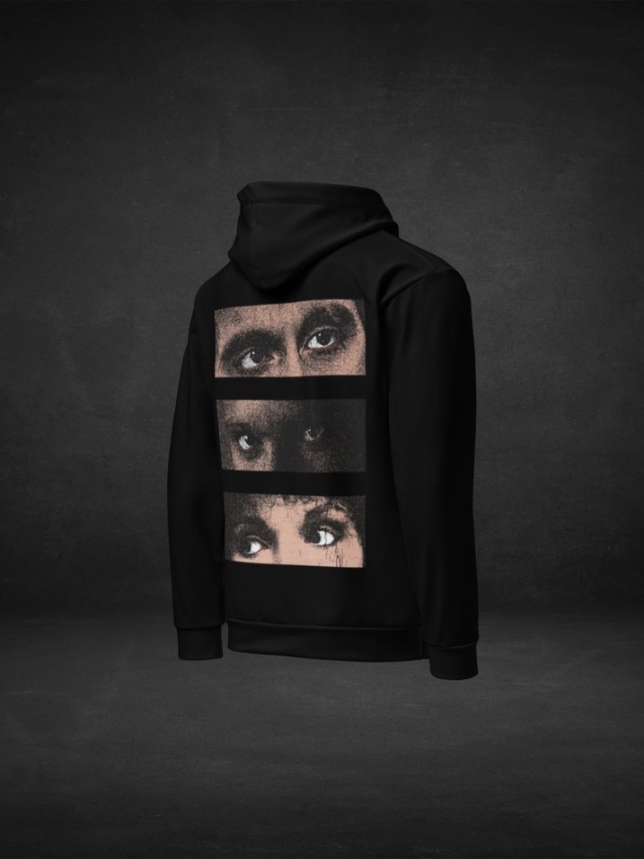 The Eyes Chico | Siyah Kapüşonlu Baskılı Sweatshirt - Görsel 2