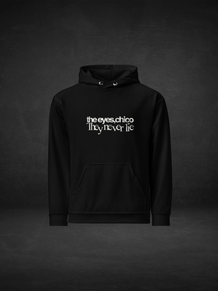 The Eyes Chico | Siyah Kapüşonlu Baskılı Sweatshirt - Görsel 3