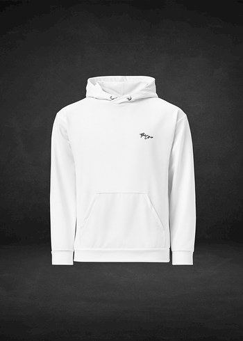 Hey Listen Up | Beyaz Kapüşonlu Baskılı Sweatshirt - Görsel 3