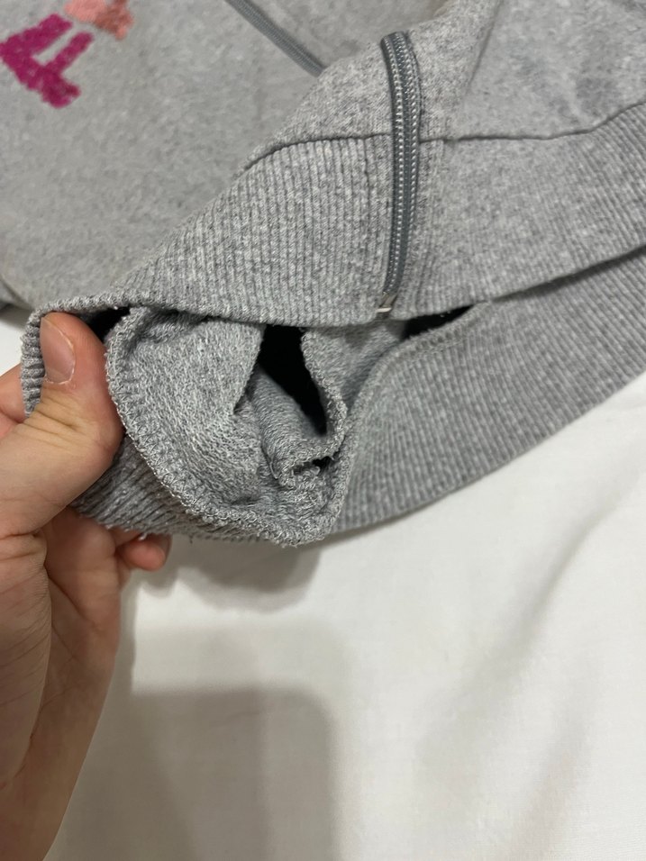 Kızlar için Gri Fermuarlı Sweatshirt ve Eşofman - Görsel 4