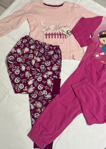 Renkli Kız Çocuk Bol Kesim Pembe Eşofman - Görsel 4