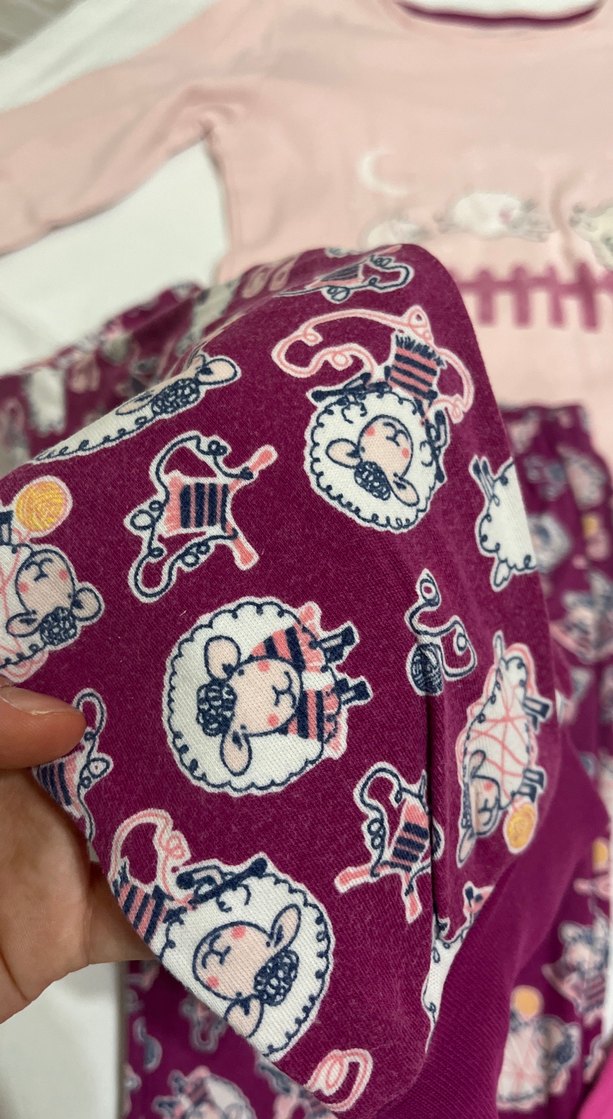 Renkli Kız Çocuk Bol Kesim Pembe Eşofman - Görsel 5