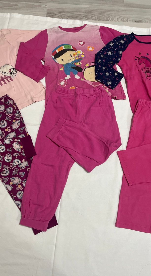 Renkli Kız Çocuk Bol Kesim Pembe Eşofman - Görsel 3