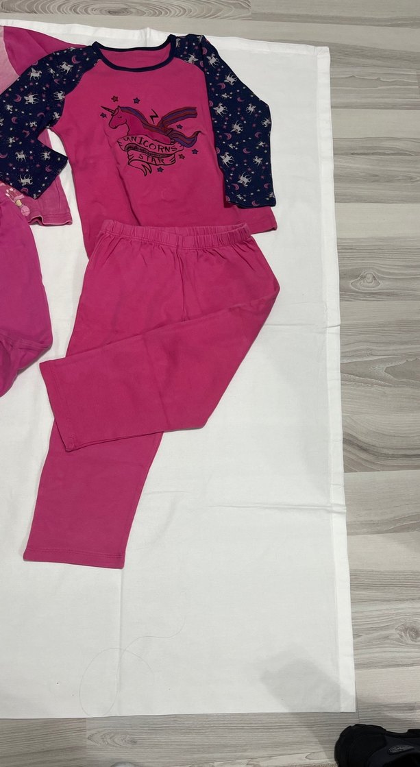 Renkli Kız Çocuk Bol Kesim Pembe Eşofman - Görsel 2