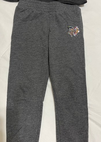 Nakış Detaylı Gri Kız Eşofman Takımı - Görsel 3