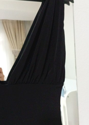 Siyah Drapeli Goth Tarzı Kadın Monokini - Görsel 3