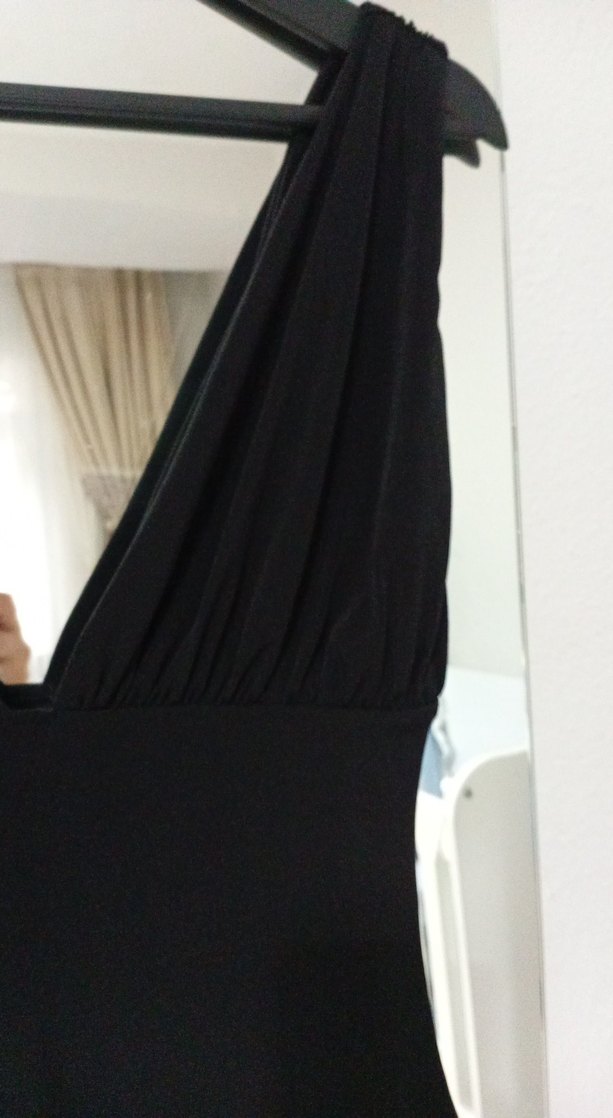 Siyah Drapeli Goth Tarzı Kadın Monokini - Görsel 3