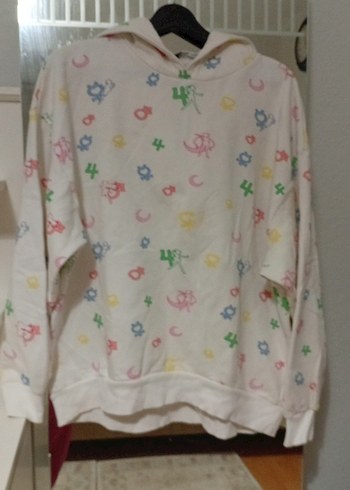 Renkli Baskılı Hamile Kapüşonlu Gömlek - Görsel 2