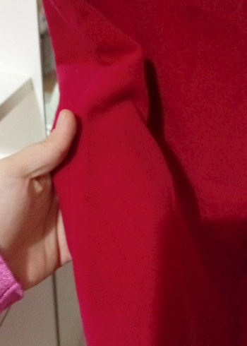 Kırmızı Midi Hamile Etek - Görsel 3