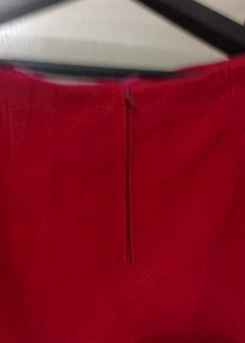 Kırmızı Midi Hamile Etek - Görsel 2