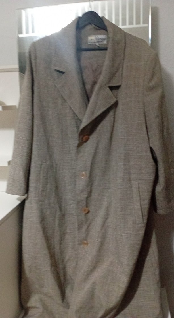 Bej Keten kadın 
Midi Palto - Görsel 2