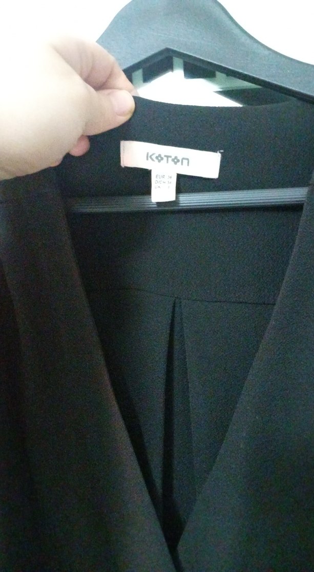 Kadın Siyah Uzun Salaş Tulum - Görsel 3