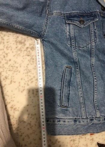 Düğmeli Mavi Denim Ceket - Görsel 5