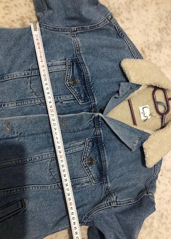 Düğmeli Mavi Denim Ceket - Görsel 6