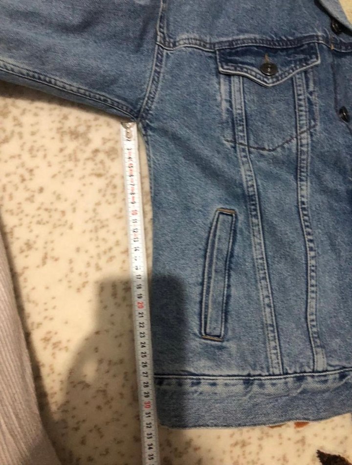 Düğmeli Mavi Denim Ceket - Görsel 5