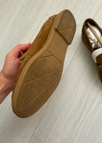 Zara Taba Süet Tokalı Kadın Loafer - Görsel 3