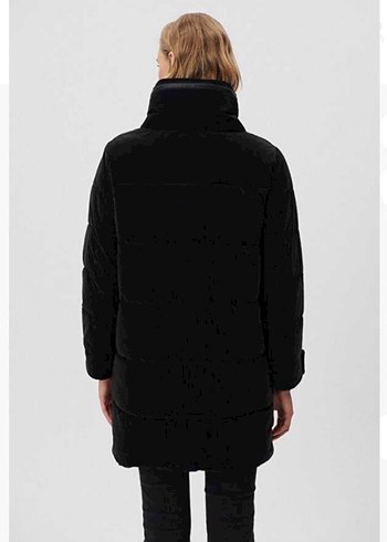 Siyah Kadın Uzun Kışlık Mont - Görsel 3