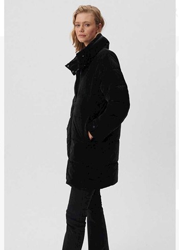 Siyah Kadın Uzun Kışlık Mont - Görsel 2