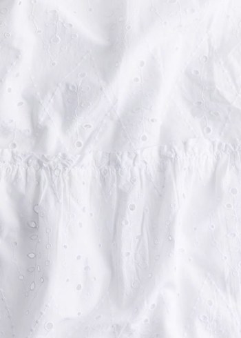 Kadın Beyaz Uzun Pamuklu Etek - Görsel 2