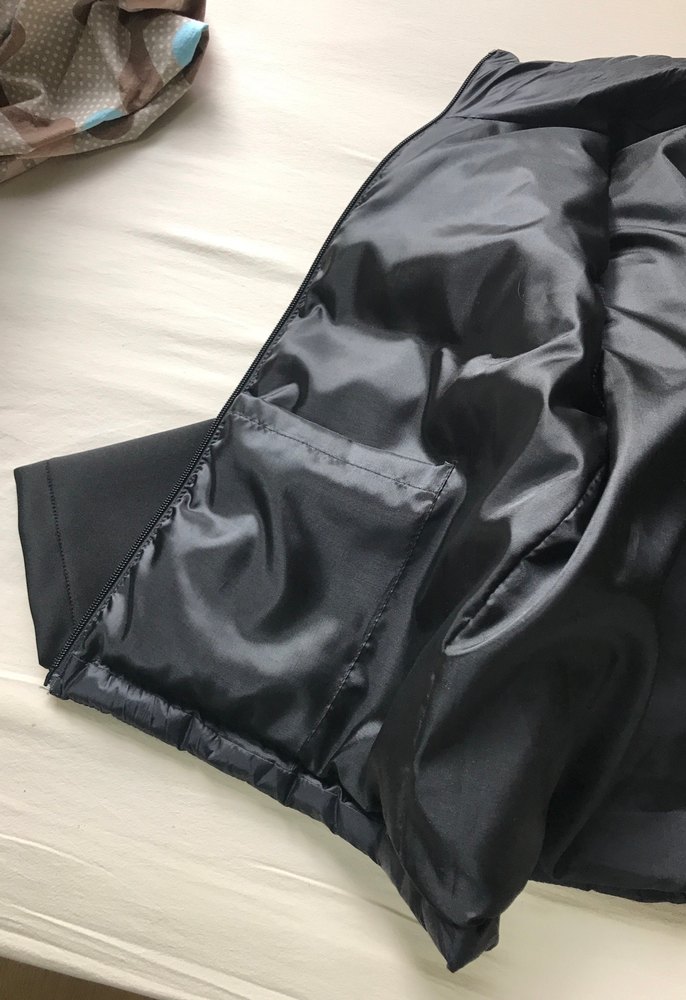 Kadın Siyah Uzun Kollu Şişme mont - Görsel 3