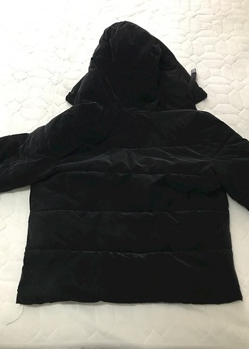 Siyah Fermuarlı Kadın Kışlık Mont - Görsel 5