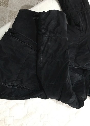 Siyah Fermuarlı Kadın Kışlık Mont - Görsel 2