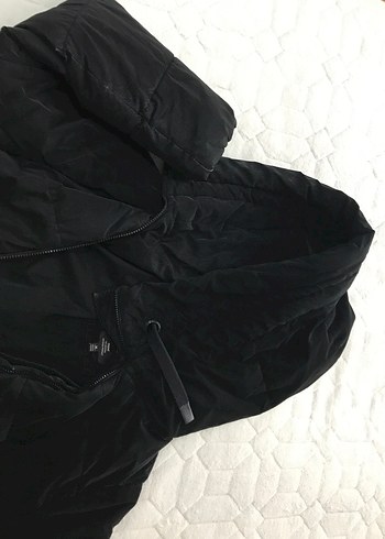 Siyah Fermuarlı Kadın Kışlık Mont - Görsel 6