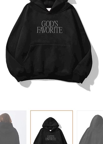 Siyah Kapüşonlu Oversize Sweatshirt