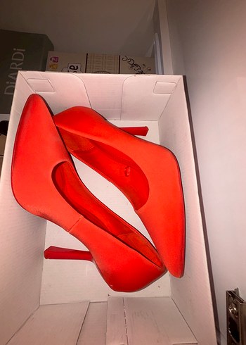 turuncu bershka stiletto ayakkabı - Görsel 5