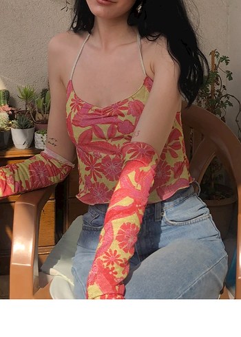 boyundan baglamalı ust ve ayrı koldan gecirmeli eldivenleri - Görsel 7