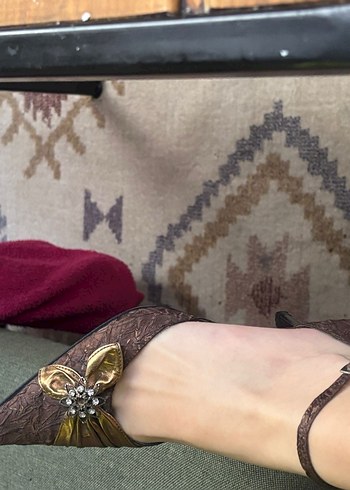 vintage sivri burun stiletto - Görsel 2