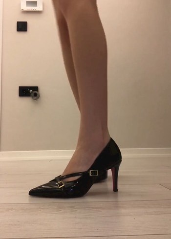 Tokalı siyah stiletto topuklu ayakkabı 37numara - Görsel 5