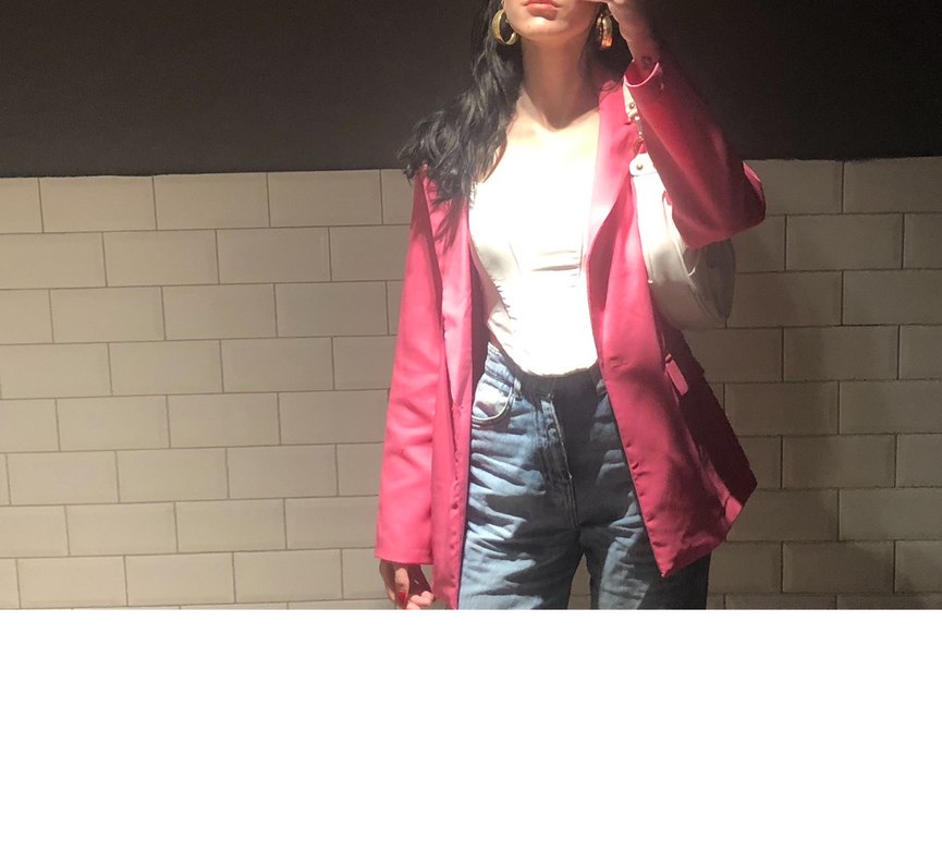 Pembe blazer ceket - Görsel 2