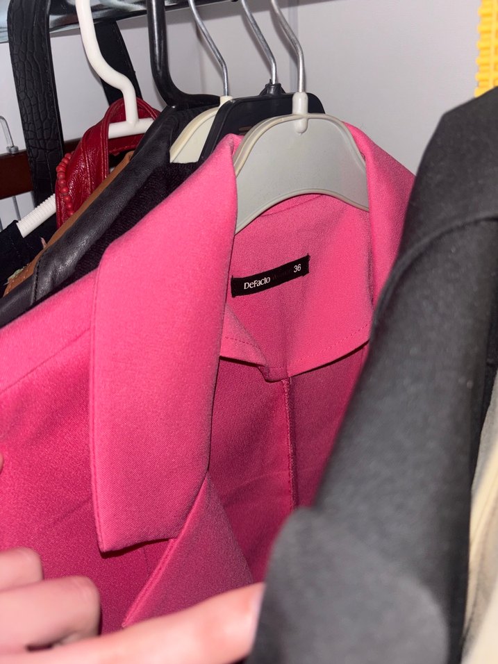 Pembe blazer ceket - Görsel 5