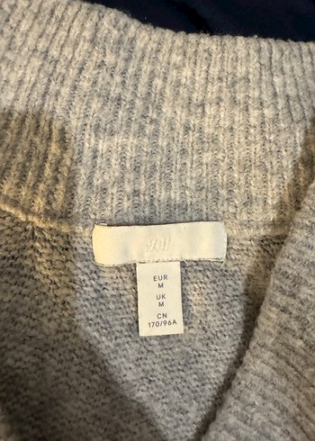 Kadın Gri Örgü Triko Bisiklet Yaka Kazak - Görsel 2