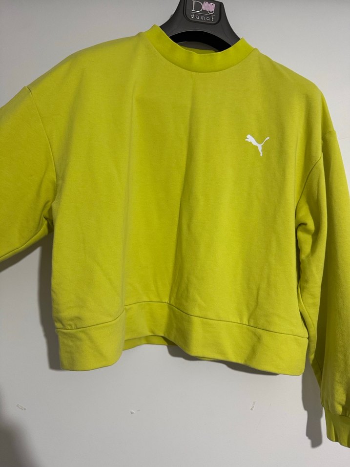 Sarı Puma Kadın Sweatshirt - Görsel 3