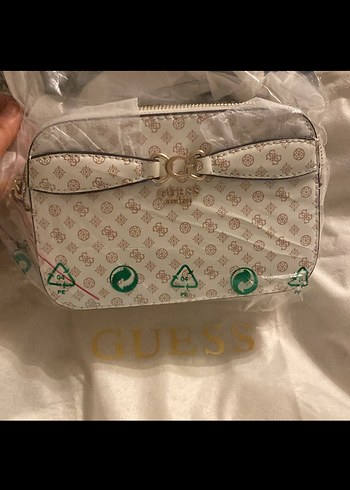 Guess Beyaz Desenli Kadın Çapraz Çanta