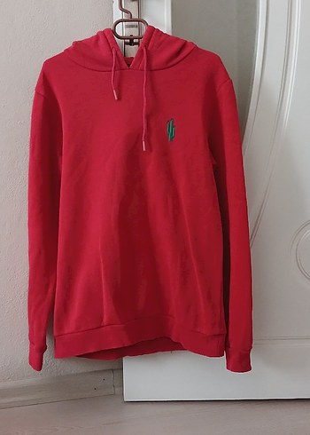 Koyu Kırmızı Kapüşonlu Kadın Sweatshirt