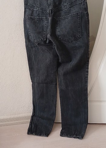 Diğer Gri Bol Kesim Midi Kadın Denim Pantolon