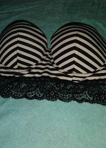 Uzun Siyah Zebra Desenli Goth Sütyen - Görsel 3