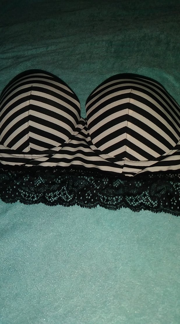 Uzun Siyah Zebra Desenli Goth Sütyen - Görsel 3