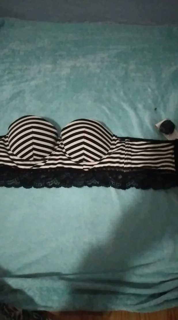 Uzun Siyah Zebra Desenli Goth Sütyen - Görsel 2