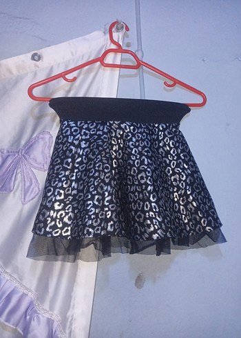 Kız Çocuk Lacivert Desenli Fırfırlı Etek - Görsel 2