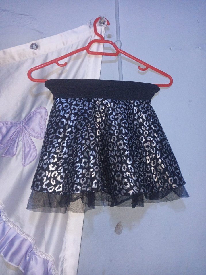 Kız Çocuk Lacivert Desenli Fırfırlı Etek - Görsel 2