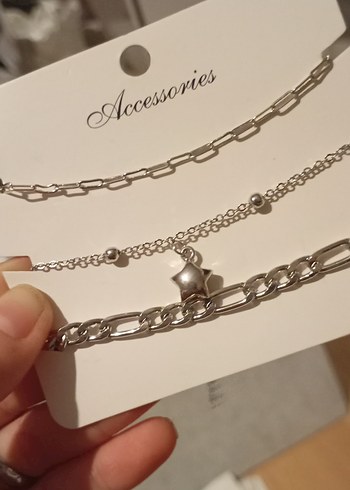 Gri Zincir Detaylı Bohem Kadın El Zinciri - Görsel 2