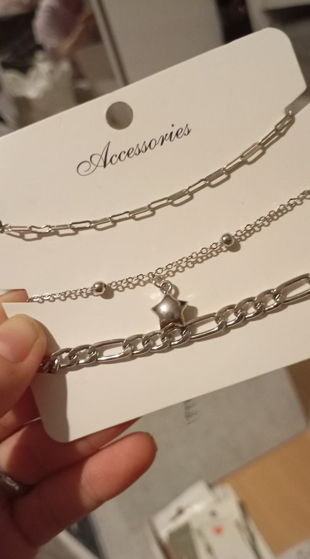 Gri Zincir Detaylı Bohem Kadın El Zinciri - Görsel 2