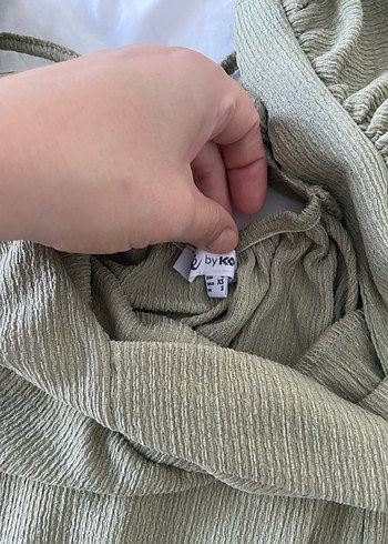 xs Beden Yeşil Uzun Drapeli Kadın Elbise sırt detaylı