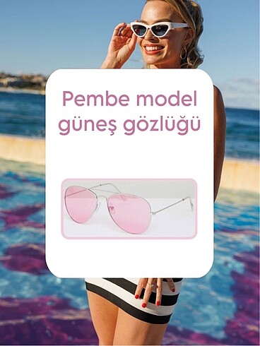 Asos pilot model pembe güneş gözlüğü