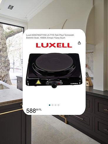 Luxell Termostatlı Elektrikli Ocak